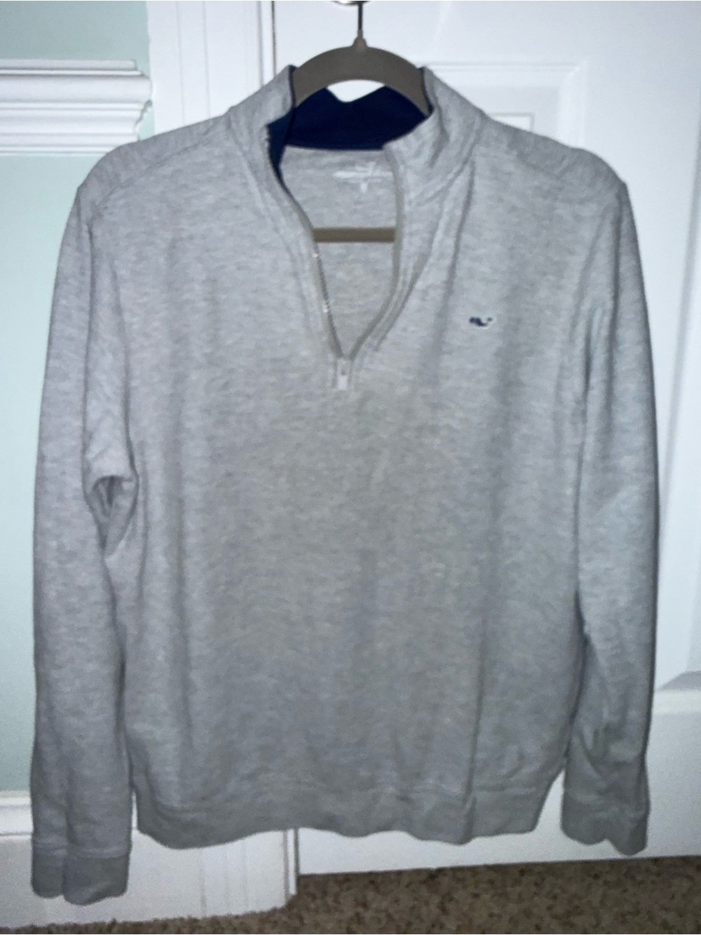Vineyard Vines Youth XL Light Gray Half-Zip Pullover